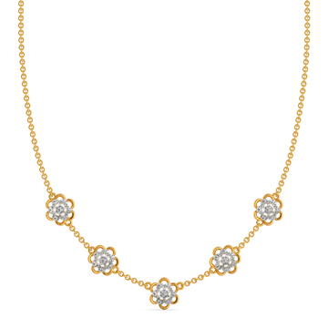 Golden Radiance Diamond Necklaces