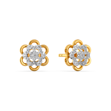 Golden Radiance Diamond Earrings
