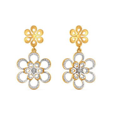 Amber Petals Diamond Earrings