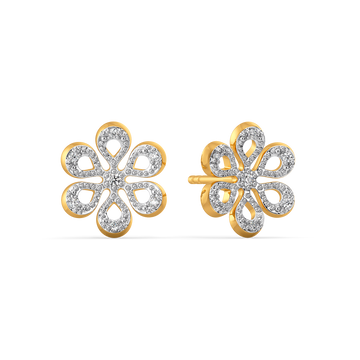 Amber Petals Diamond Earrings