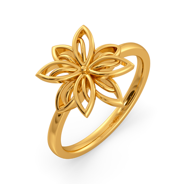 Golden Swirl Gold Rings