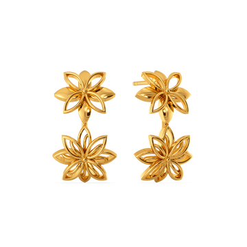 Golden Swirl Gold Earrings