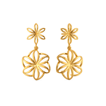 Amber Bloom Gold Earrings