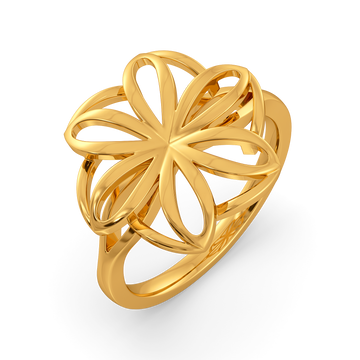 Amber Bloom Gold Rings