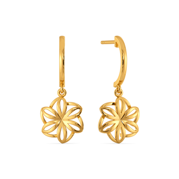 Amber Bloom Gold Earrings