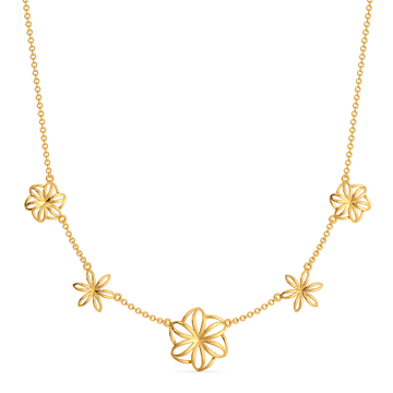 Amber Bloom Gold Necklaces