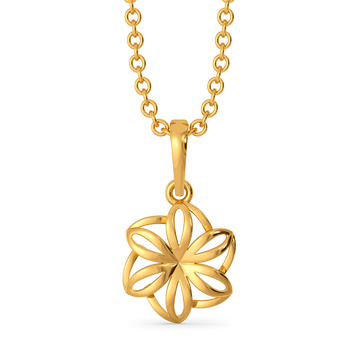 Amber Bloom Gold Pendants