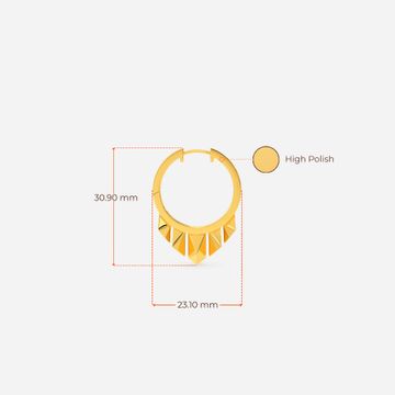 Born to Rule Gold Earrings