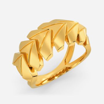 Edgy Enigma Gold Rings