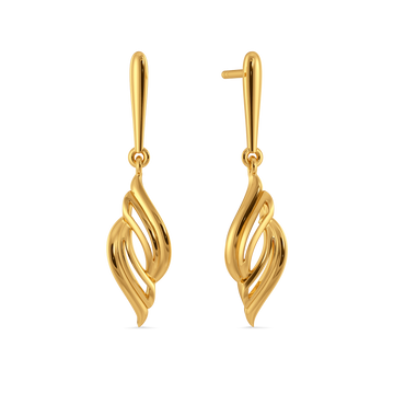 Elegantly Draped Gold Earrings