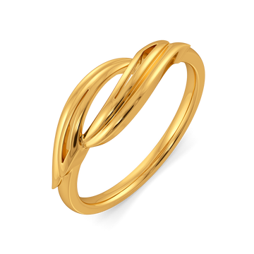 Elegantly Draped Gold Rings