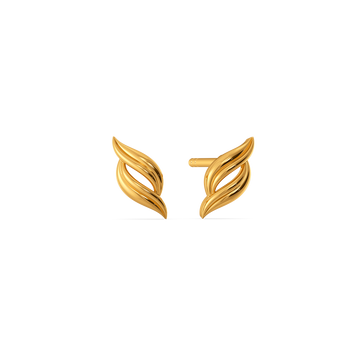 Elegantly Draped Gold Earrings