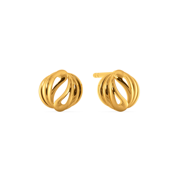 Draping Up Gold Earrings