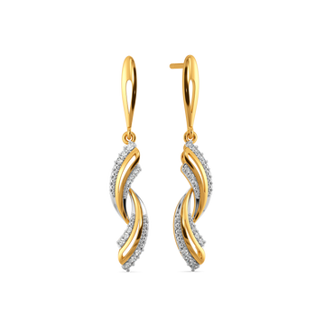 Alluring Drapes Diamond Earrings