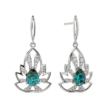 Serving Looks in Cerulean Diamond Earrings