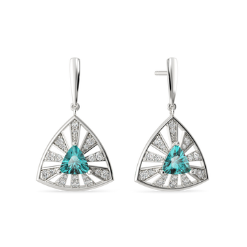 Cerulean Dreams Diamond Earrings