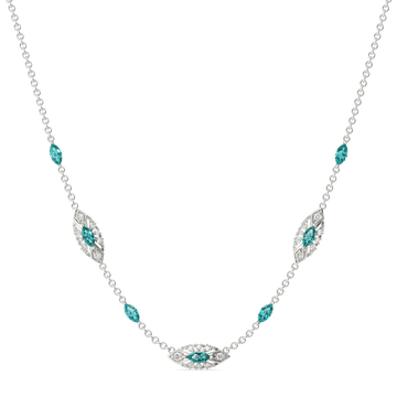 Walk in Cerulean Diamond Necklaces
