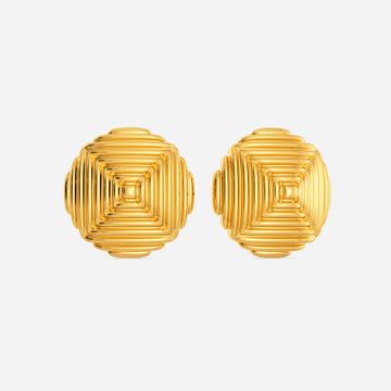 Poufe Party Gold Earrings