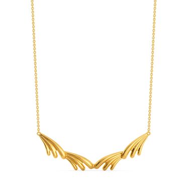 Wings of Puff Gold Necklaces
