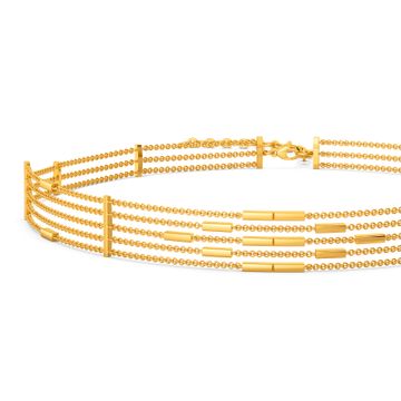 Slinky Fringy Gold Necklaces