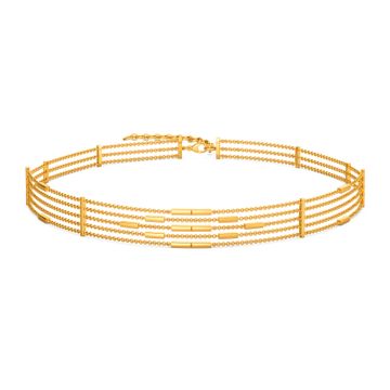 Slinky Fringy Gold Necklaces