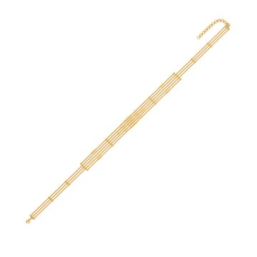 Slinky Fringy Gold Necklaces