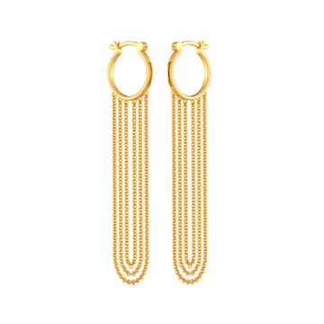 Extra on Fringe Gold Earrings
