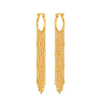 Fringe Fusion Gold Earrings
