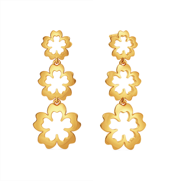 Floral Vibes Gold Earrings