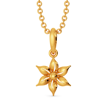 In Full Floral Bloom Gold Pendants