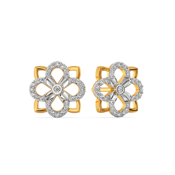 Make My Heart Blossom Diamond Earrings