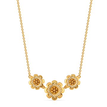 Floral Radiance Gold Necklaces
