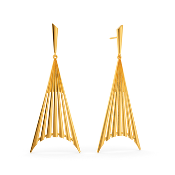 Stretch out Gold Earrings