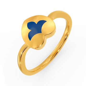 Dynamic Hearts Gold Rings
