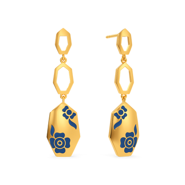 Express In Embellished Gold Earrings