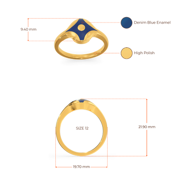 Denim Party Gold Rings