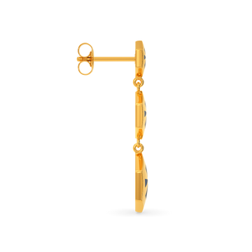 Dream In Denim Gold Earrings