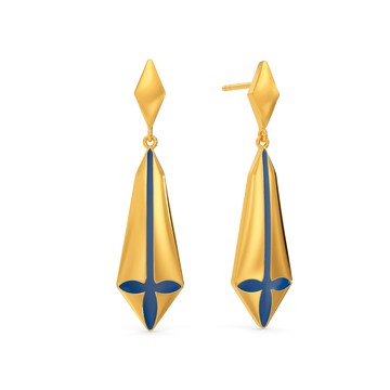 Glinted Art Gold Earrings