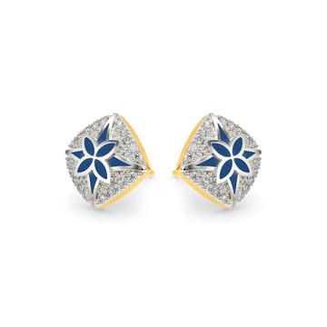 Denim Star Diamond Earrings