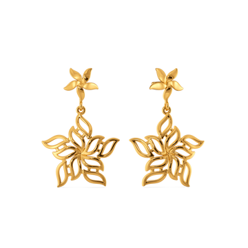 Blooms in Motion Gold Earrings