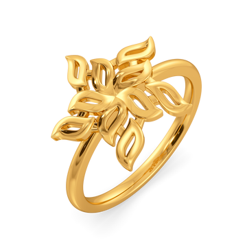 Blooms in Motion Gold Rings