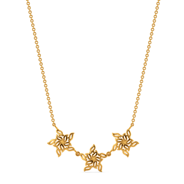 Blooms in Motion Gold Necklaces