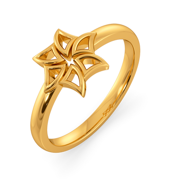 Whispering Flora Gold Rings