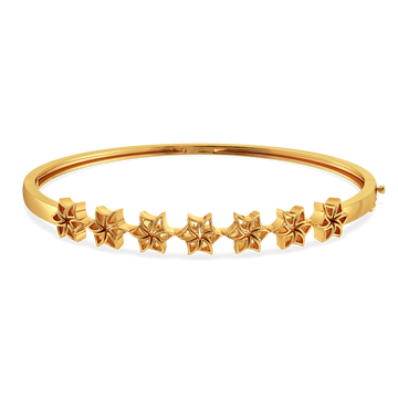 Whispering Flora Gold Bangles