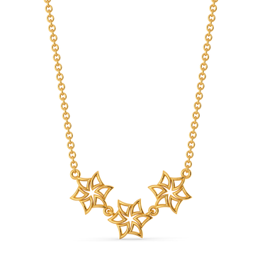 Whispering Flora Gold Necklaces