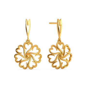 Party Florals Gold Earrings