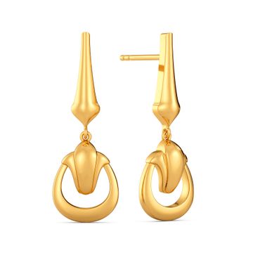 Stallion Suave  Gold Earrings