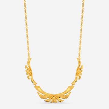 Unfurling Fins Gold Necklaces
