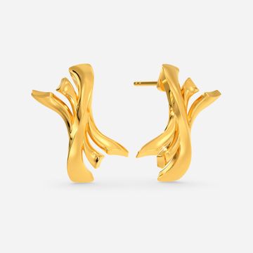 Sea Maiden Gold Earrings