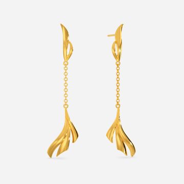 Sun Tail Mermaid Gold Earrings